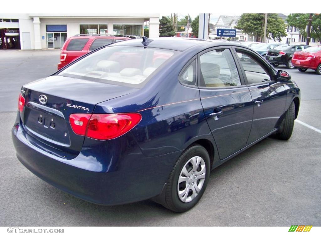 2009 Elantra GLS Sedan - Regatta Blue / Beige photo #5