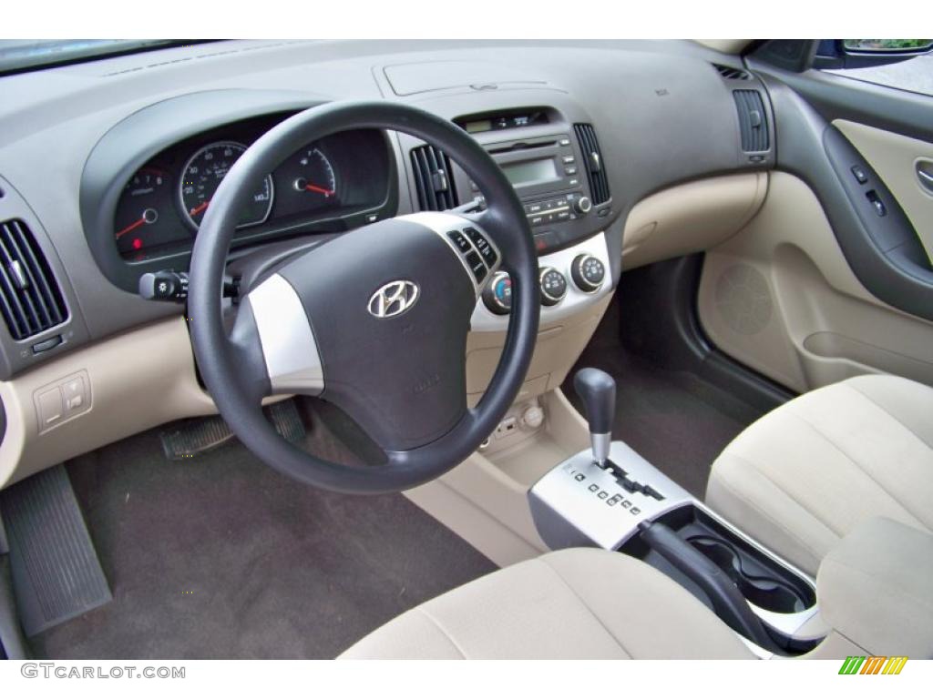 2009 Elantra GLS Sedan - Regatta Blue / Beige photo #13