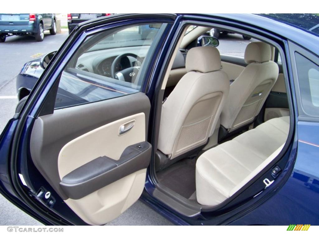 2009 Elantra GLS Sedan - Regatta Blue / Beige photo #14