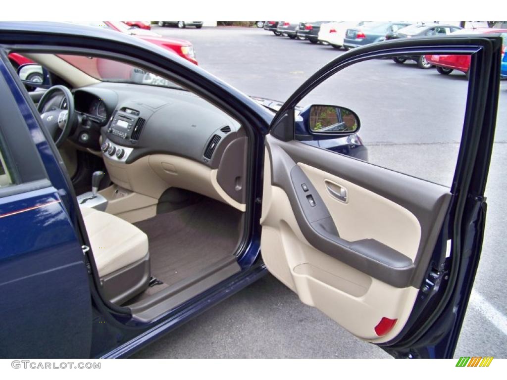 2009 Elantra GLS Sedan - Regatta Blue / Beige photo #18