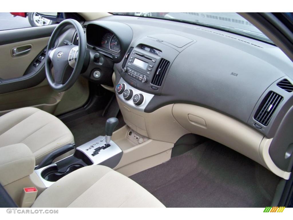 2009 Elantra GLS Sedan - Regatta Blue / Beige photo #20