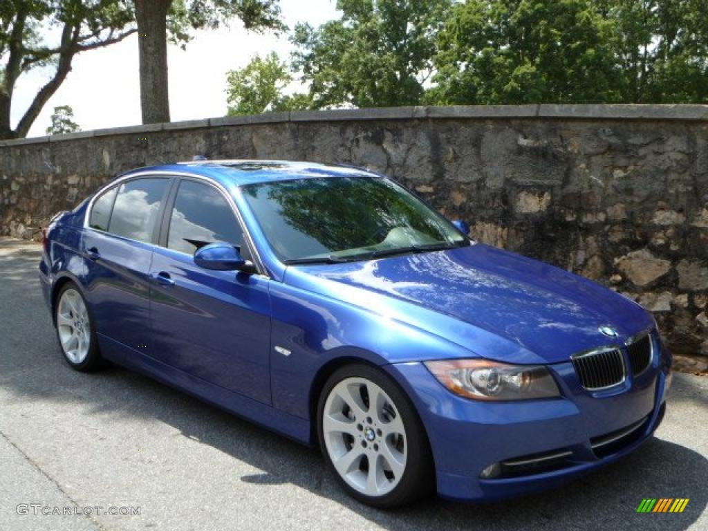 2007 3 Series 335i Sedan - Montego Blue Metallic / Black photo #2