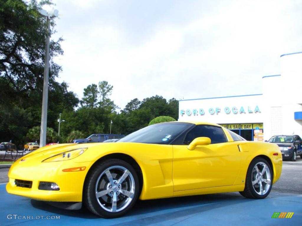 2008 Corvette Coupe - Velocity Yellow / Ebony photo #1