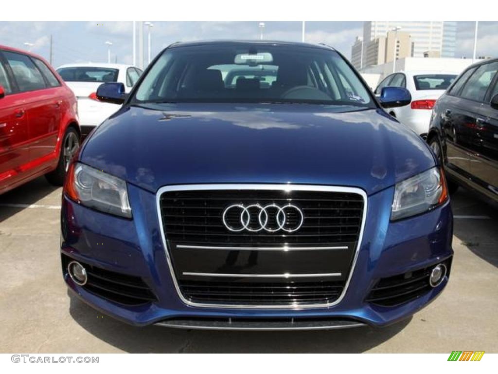 2011 A3 2.0 TDI - Scuba Blue Metallic / Black photo #2