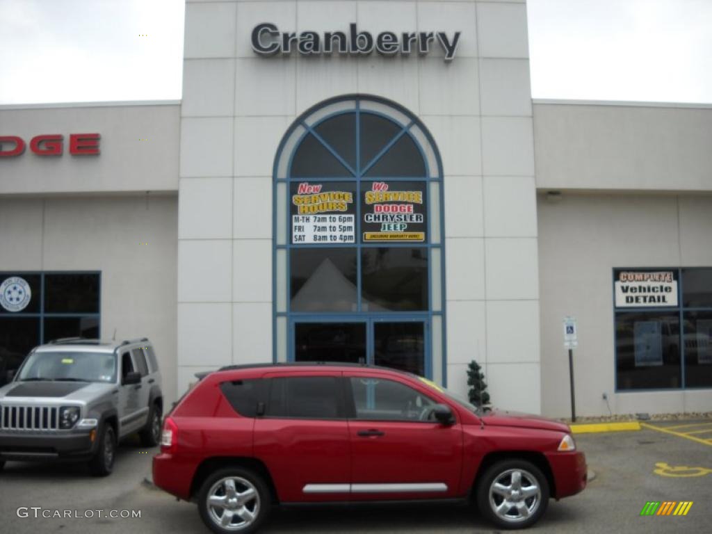 2008 Compass Limited 4x4 - Inferno Red Crystal Pearl / Pastel Pebble Beige photo #1