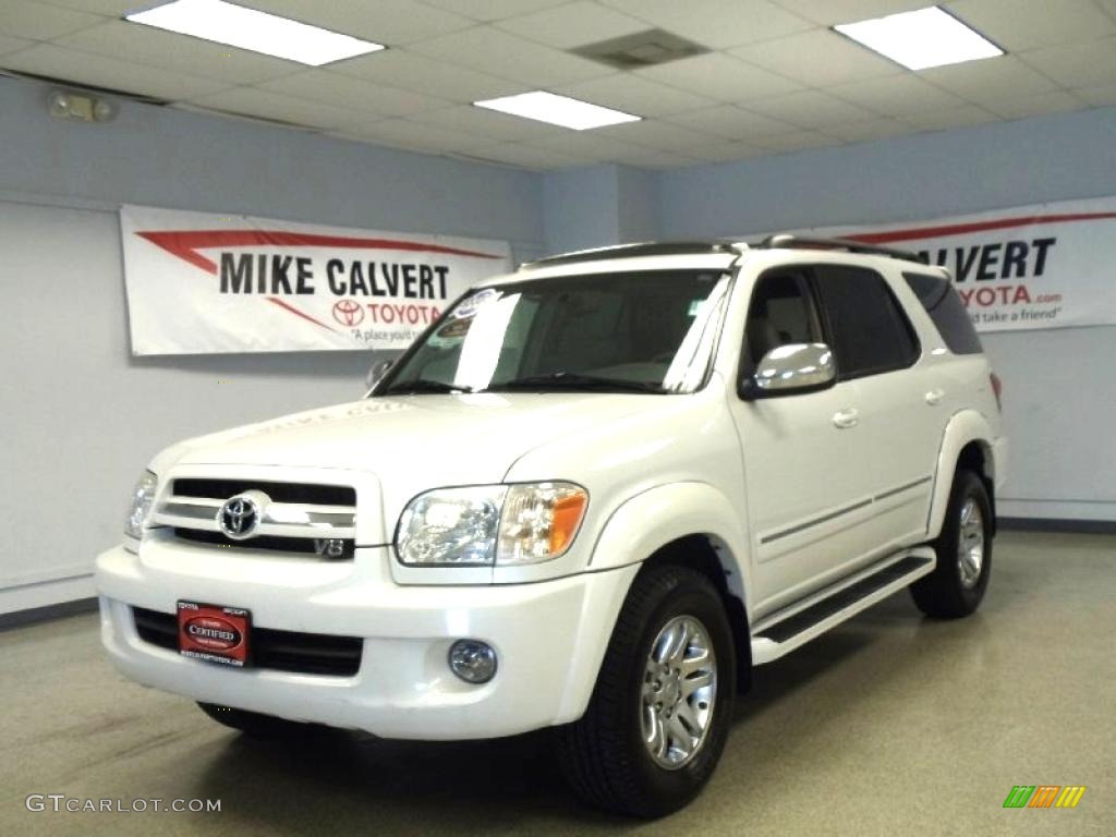 2007 Sequoia Limited - Super White / Light Charcoal photo #1