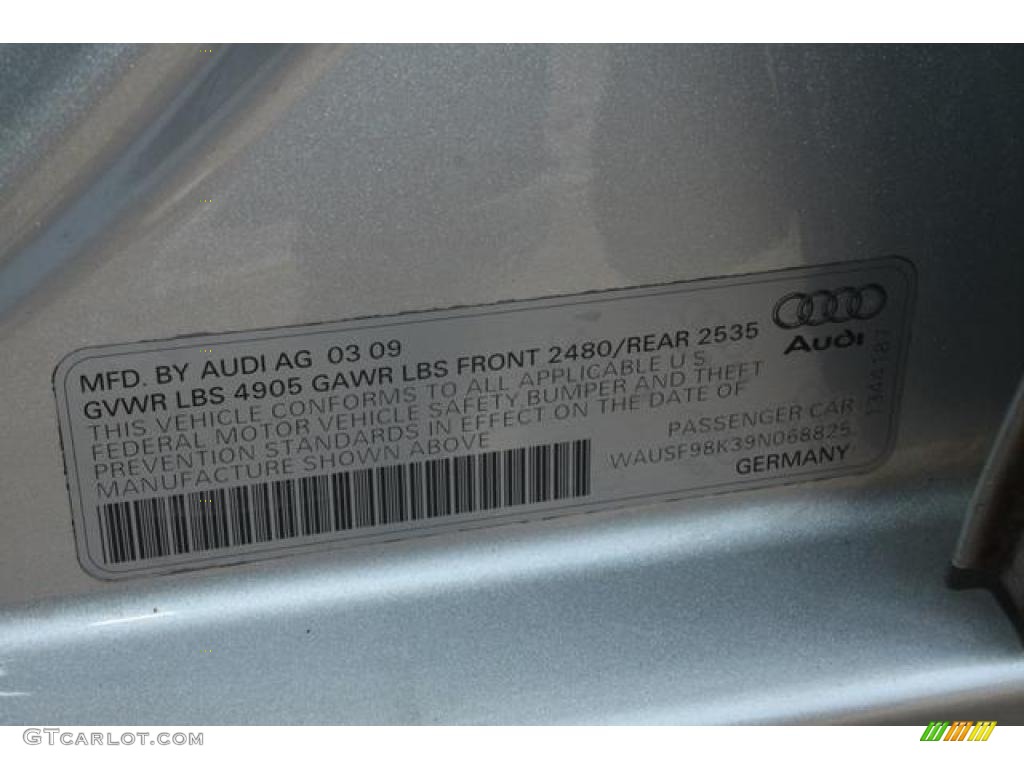 2009 A4 2.0T Premium quattro Sedan - Ice Silver Metallic / Black photo #54