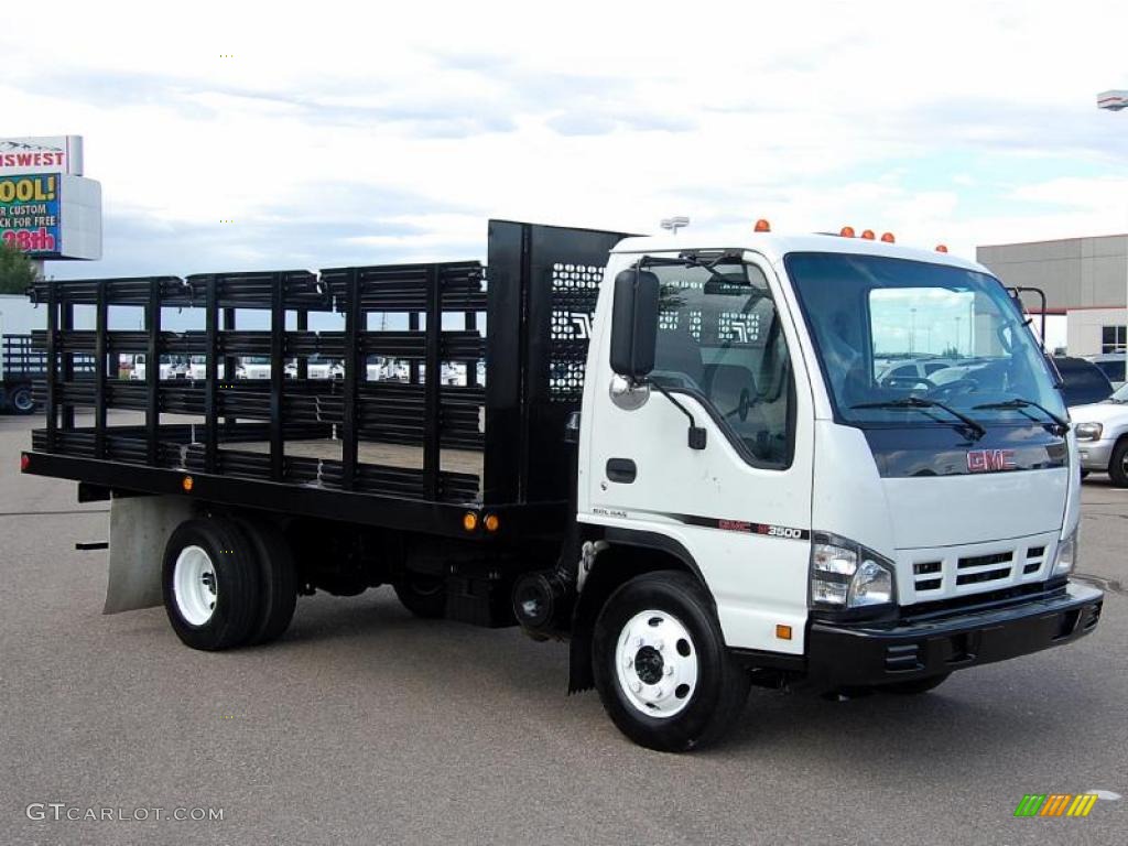 2007 W Series Truck W3500 Commercial Stake Truck - White / Gray photo #1
