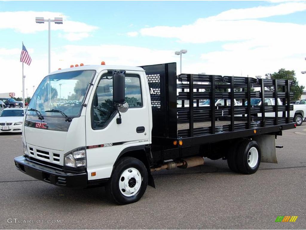 2007 W Series Truck W3500 Commercial Stake Truck - White / Gray photo #3