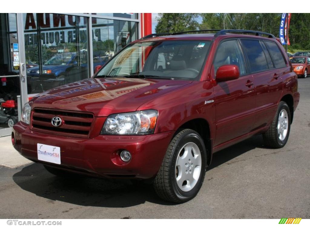 2005 Highlander Limited 4WD - Salsa Red Pearl / Gray photo #1