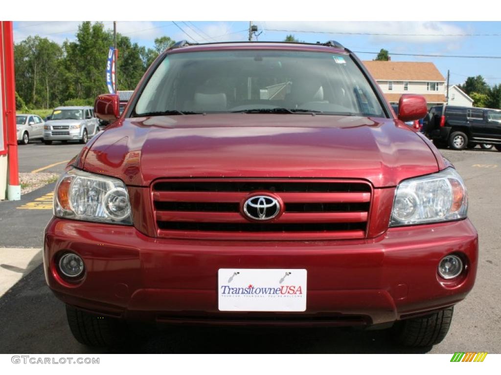 2005 Highlander Limited 4WD - Salsa Red Pearl / Gray photo #8