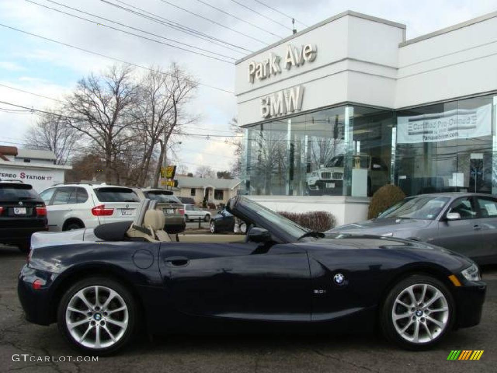 2006 Z4 3.0i Roadster - Monaco Blue Metallic / Beige photo #1