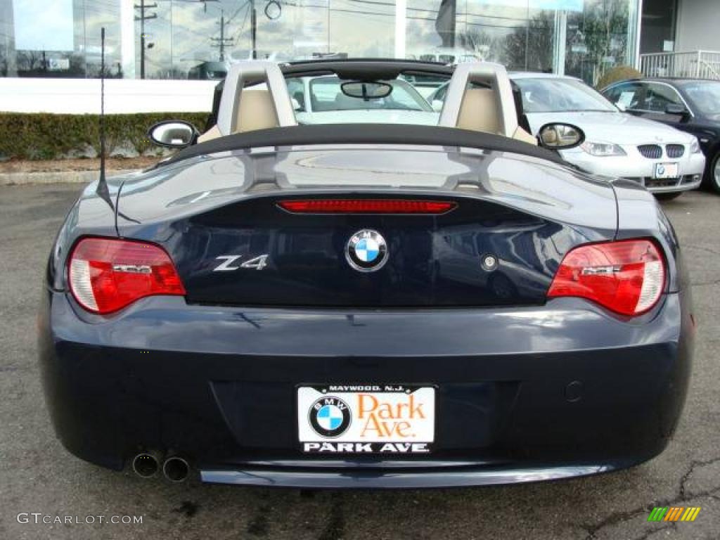 2006 Z4 3.0i Roadster - Monaco Blue Metallic / Beige photo #12