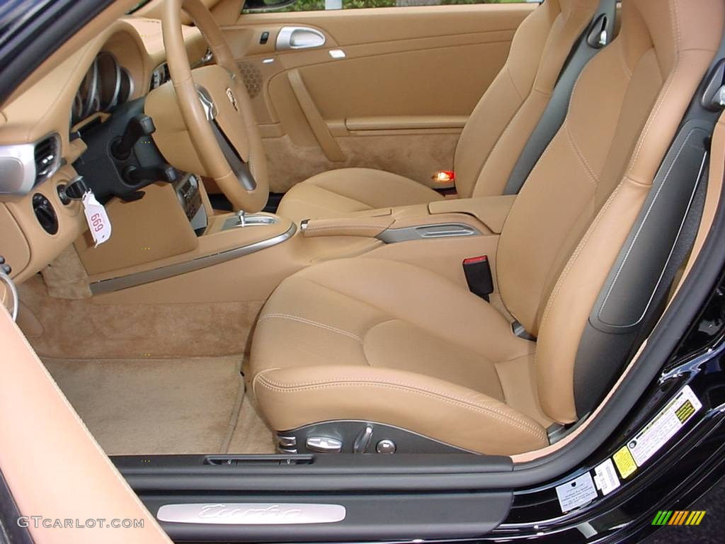 2007 911 Turbo Coupe - Black / Sand Beige photo #10