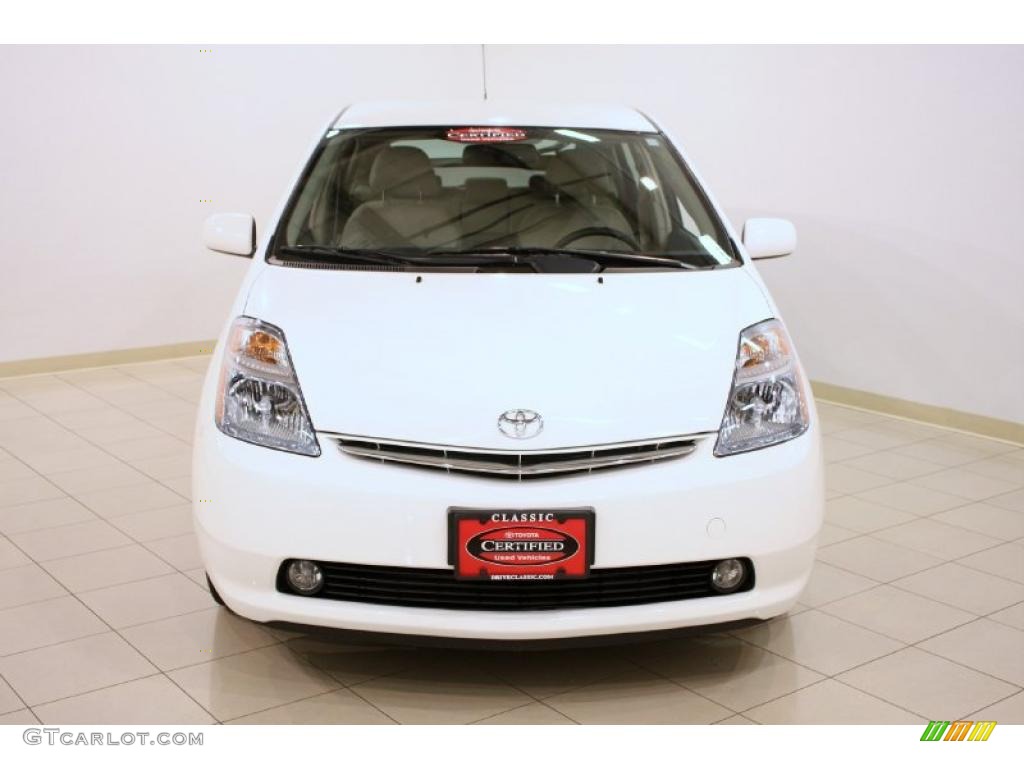 2008 Prius Hybrid Touring - Super White / Bisque photo #2