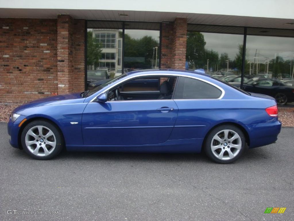 2007 3 Series 328xi Coupe - Montego Blue Metallic / Black photo #3