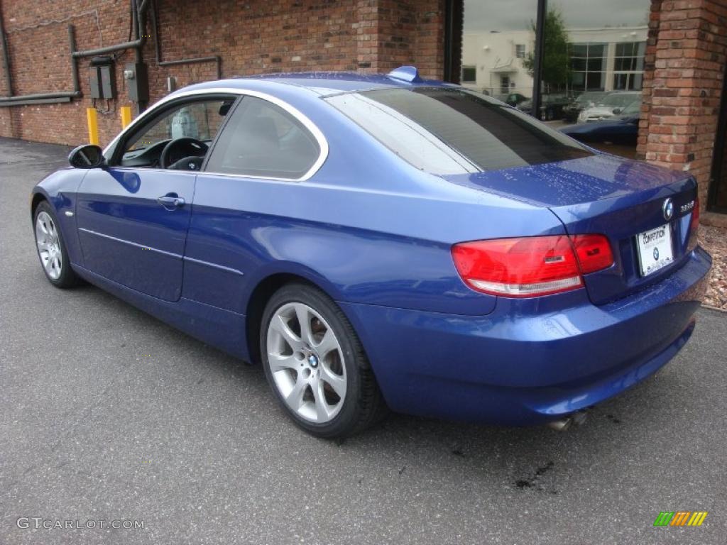 2007 3 Series 328xi Coupe - Montego Blue Metallic / Black photo #4