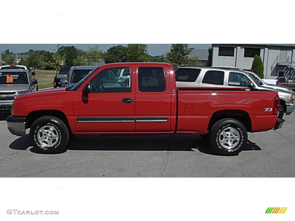 2003 Silverado 1500 Z71 Extended Cab 4x4 - Victory Red / Dark Charcoal photo #2