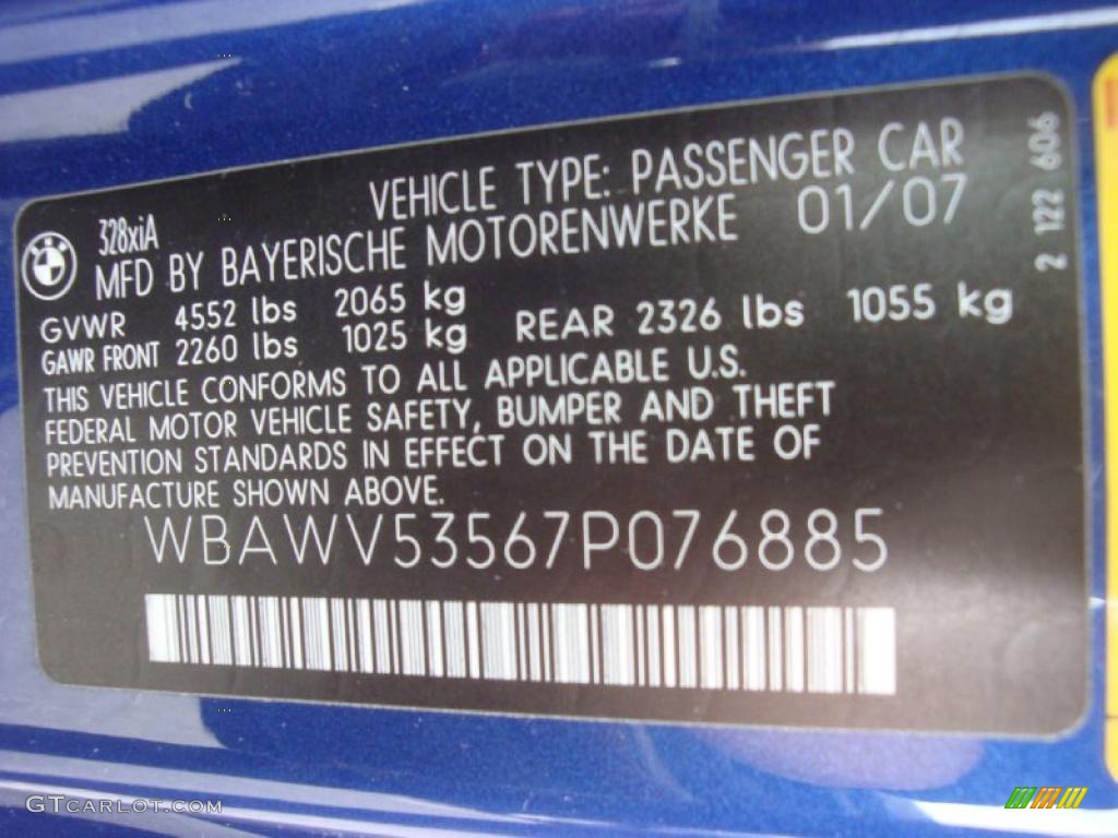 2007 3 Series 328xi Coupe - Montego Blue Metallic / Black photo #17