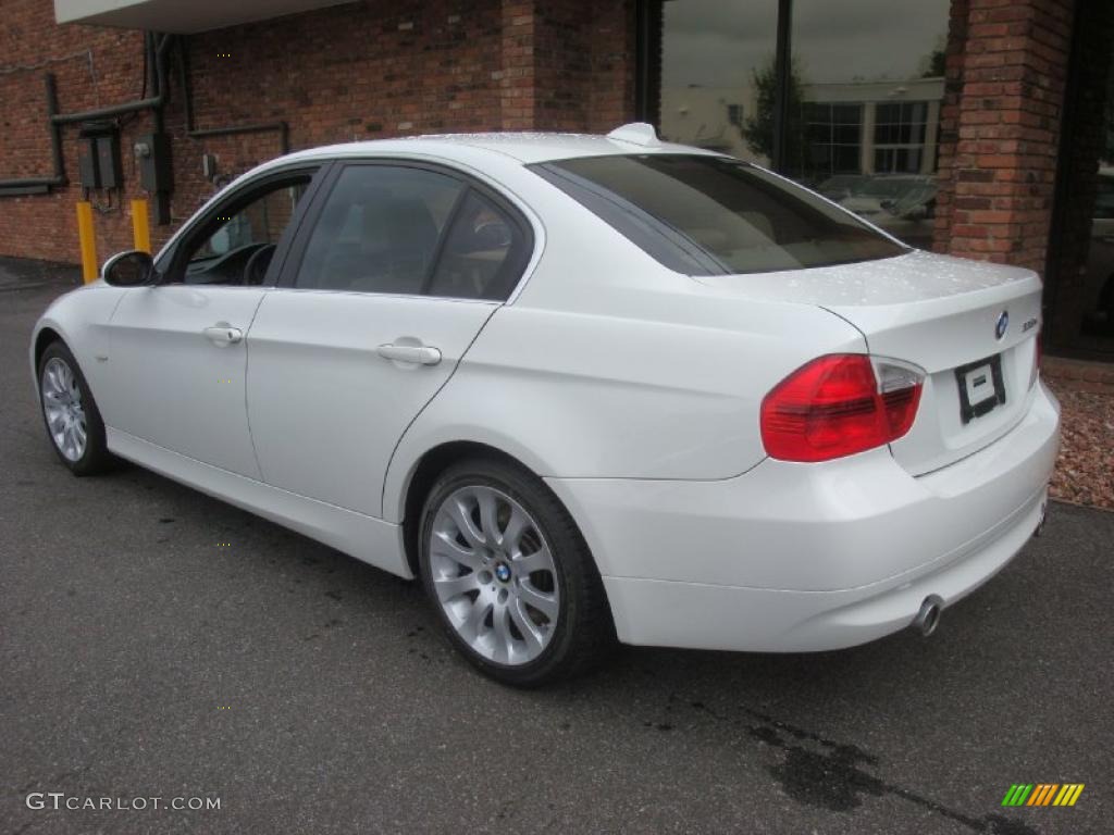 2007 3 Series 335xi Sedan - Alpine White / Beige photo #4