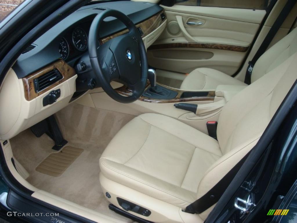 2007 3 Series 328xi Sedan - Deep Green Metallic / Beige photo #11