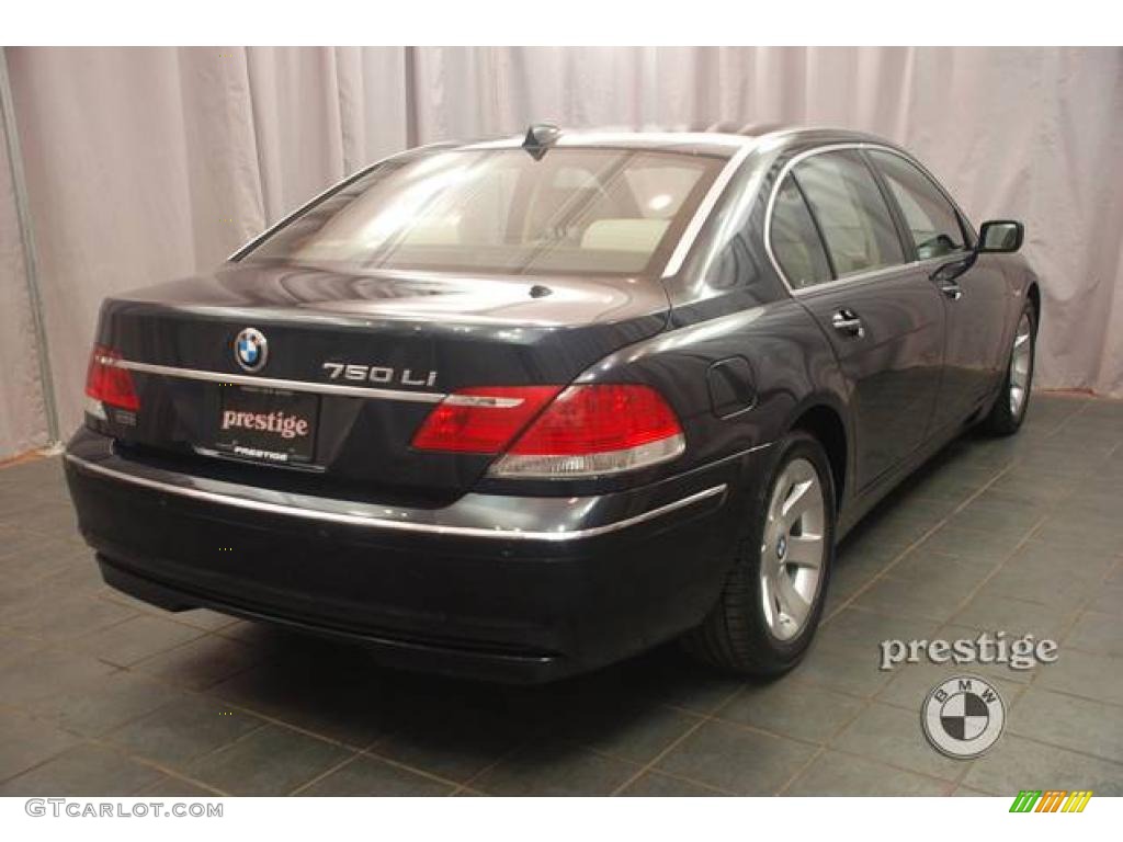 2007 7 Series 750Li Sedan - Monaco Blue Metallic / Cream Beige photo #4