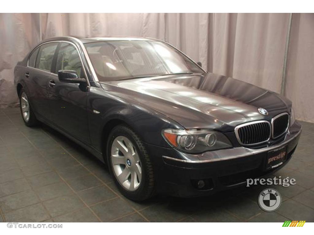 2007 7 Series 750Li Sedan - Monaco Blue Metallic / Cream Beige photo #6