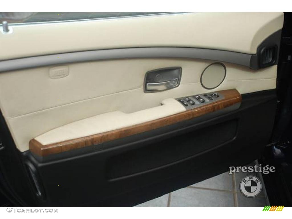 2007 7 Series 750Li Sedan - Monaco Blue Metallic / Cream Beige photo #8