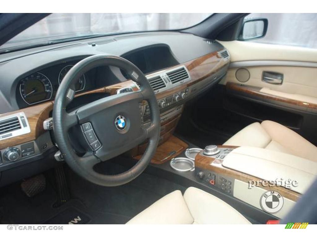 2007 7 Series 750Li Sedan - Monaco Blue Metallic / Cream Beige photo #14