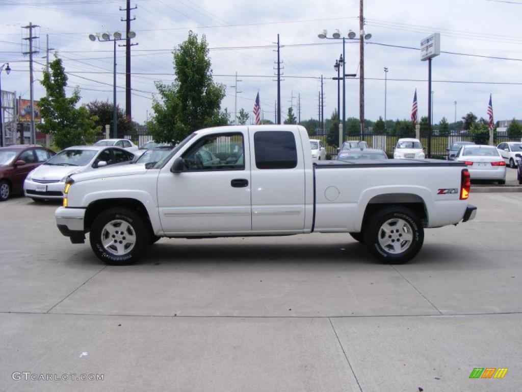 2006 Silverado 1500 Z71 Extended Cab 4x4 - Summit White / Dark Charcoal photo #5