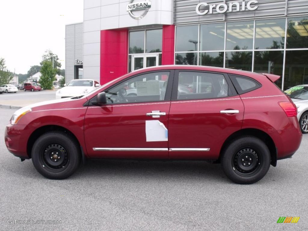 2011 Rogue S - Cayenne Red / Gray photo #2