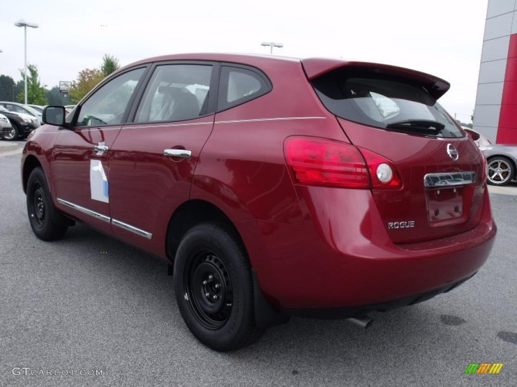 2011 Rogue S - Cayenne Red / Gray photo #3
