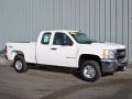 2007 Summit White Chevrolet Silverado 2500HD Work Truck Extended Cab 4x4  photo #1