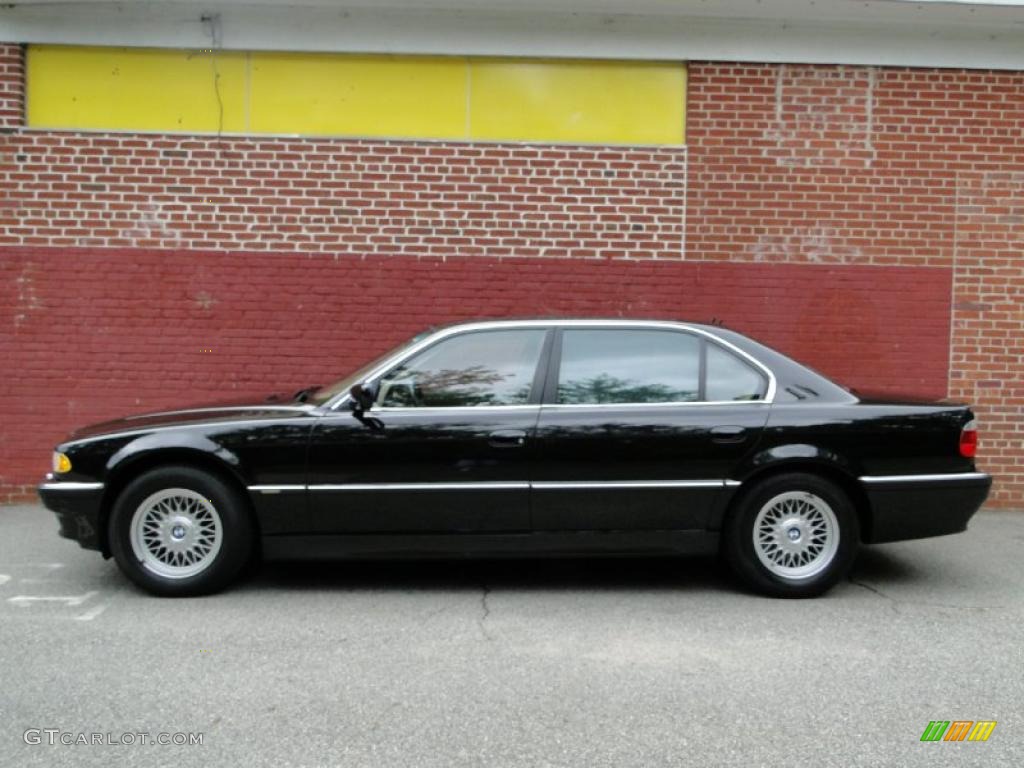 2001 7 Series 740iL Sedan - Jet Black / Sand Beige photo #2