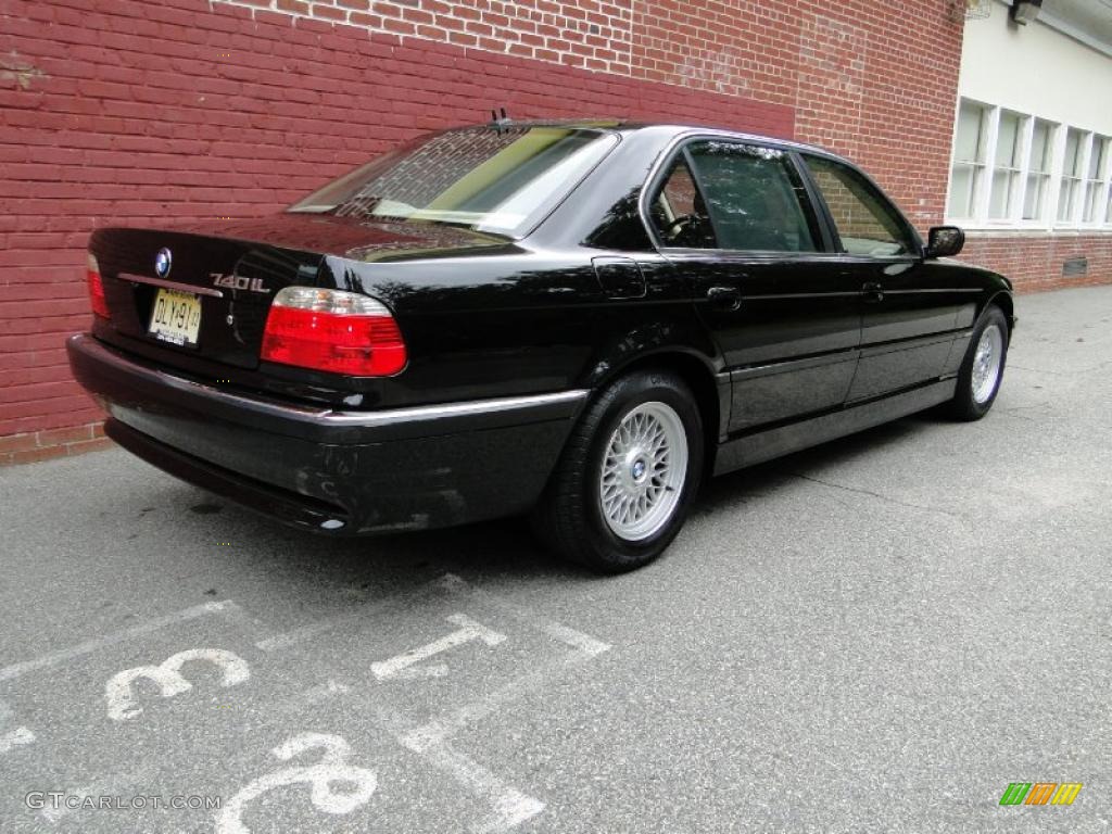 2001 7 Series 740iL Sedan - Jet Black / Sand Beige photo #12