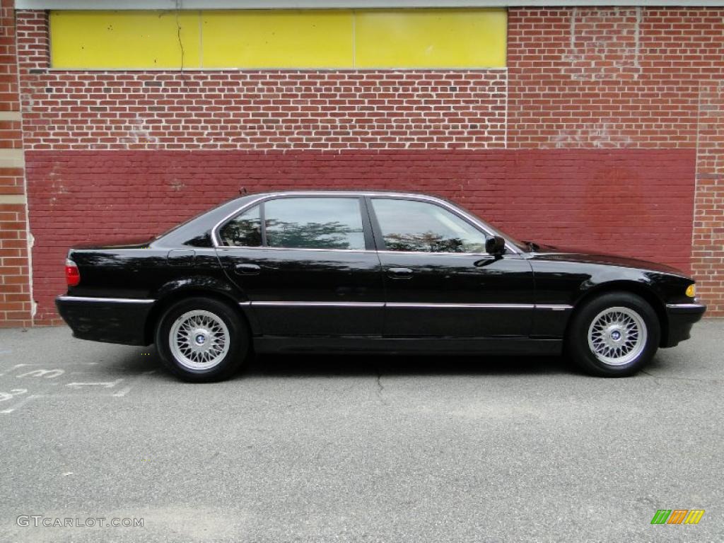 2001 7 Series 740iL Sedan - Jet Black / Sand Beige photo #13