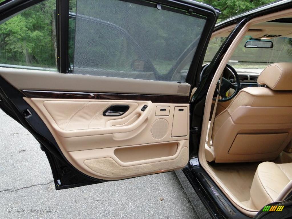 2001 7 Series 740iL Sedan - Jet Black / Sand Beige photo #21