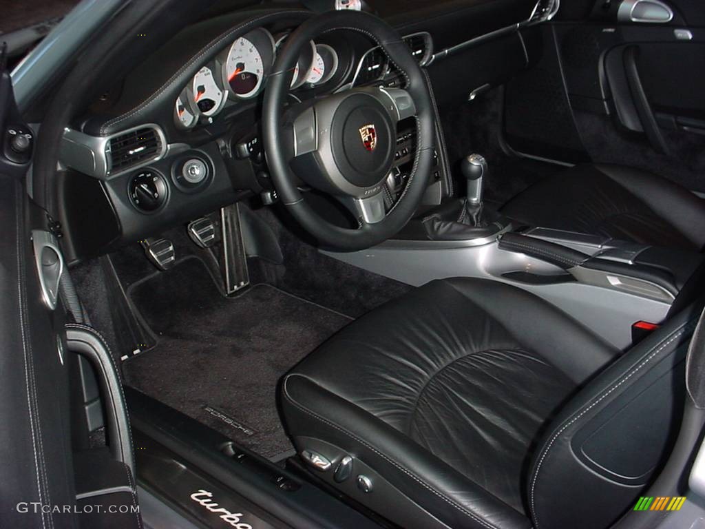 2007 911 Turbo Coupe - GT Silver Metallic / Black photo #7
