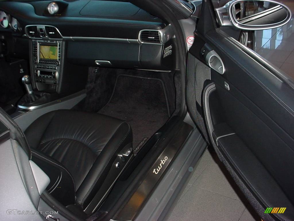 2007 911 Turbo Coupe - GT Silver Metallic / Black photo #9