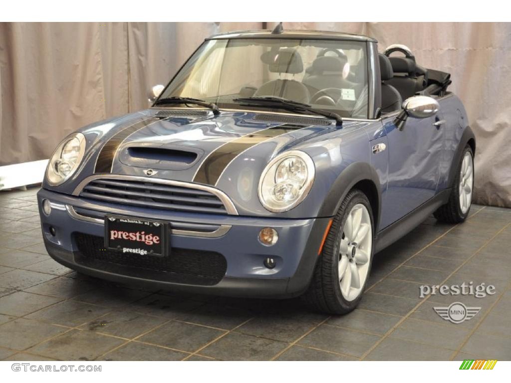 2006 Cooper S Convertible - Cool Blue Metallic / Panther Black photo #1