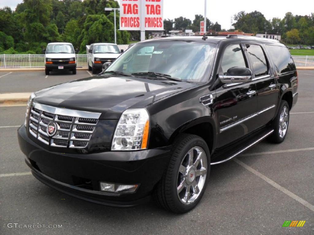 2011 Escalade ESV Luxury AWD - Black Raven / Ebony/Ebony photo #1