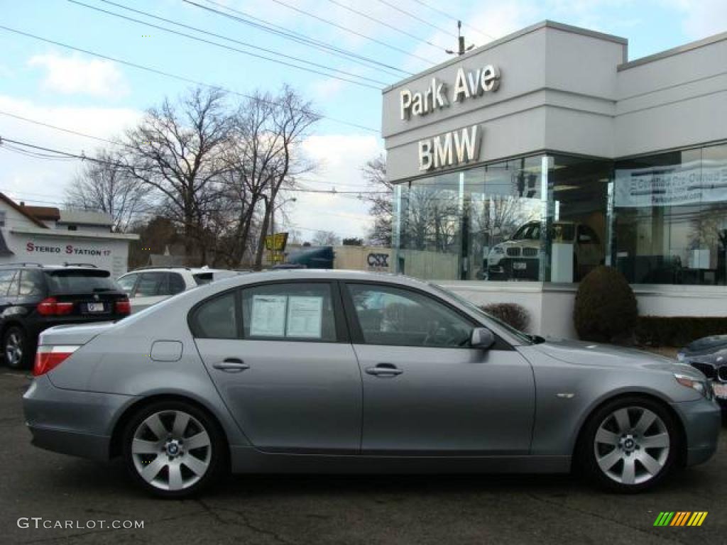 2007 5 Series 530i Sedan - Silver Grey Metallic / Black photo #1