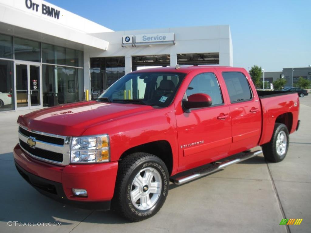 2007 Silverado 1500 LTZ Crew Cab 4x4 - Victory Red / Light Cashmere photo #1