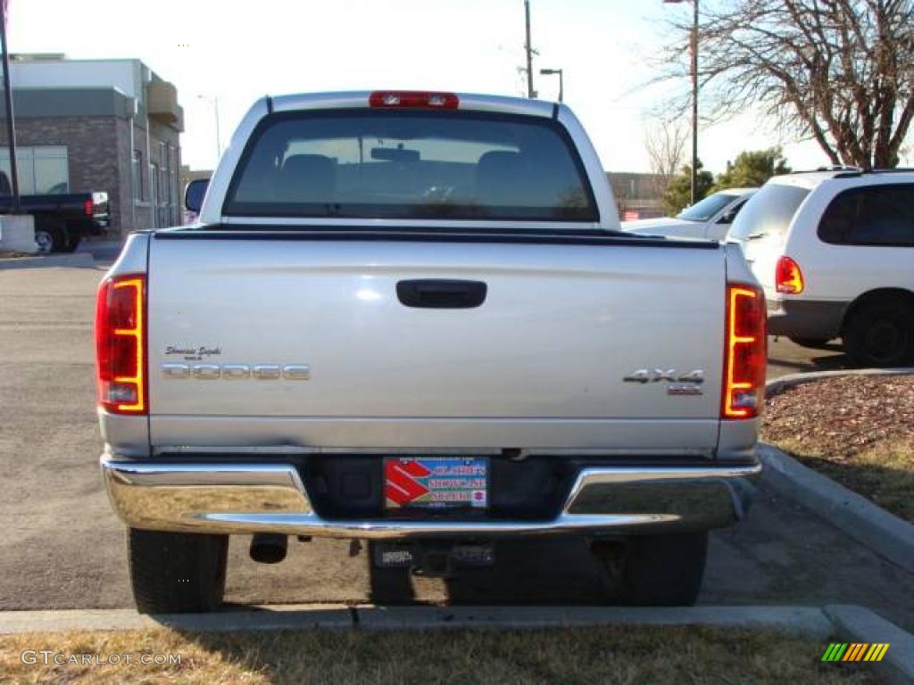 2004 Ram 1500 SLT Quad Cab 4x4 - Bright Silver Metallic / Dark Slate Gray photo #6