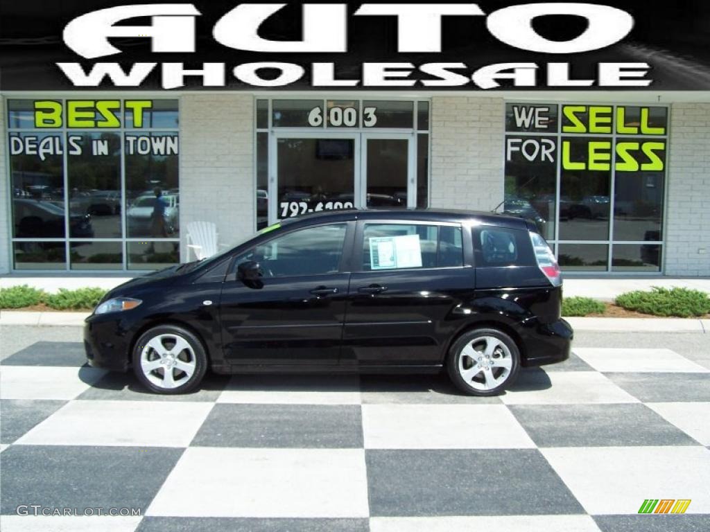 2007 MAZDA5 Touring - Brilliant Black / Black photo #1