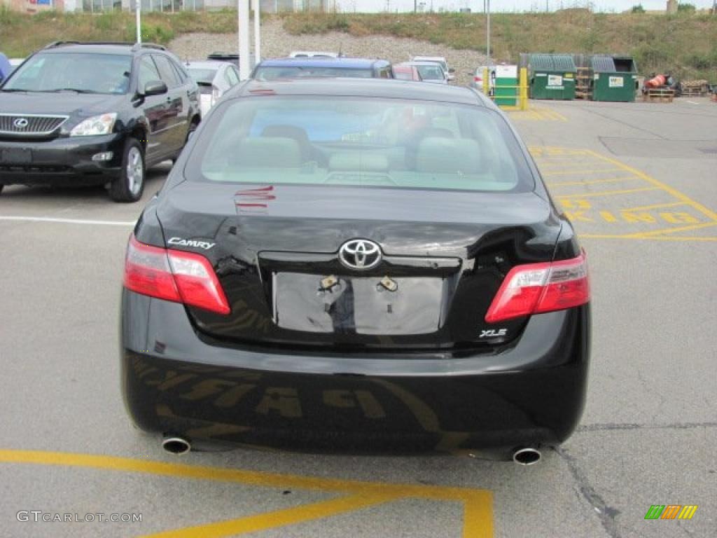 2008 Camry XLE V6 - Black / Bisque photo #5