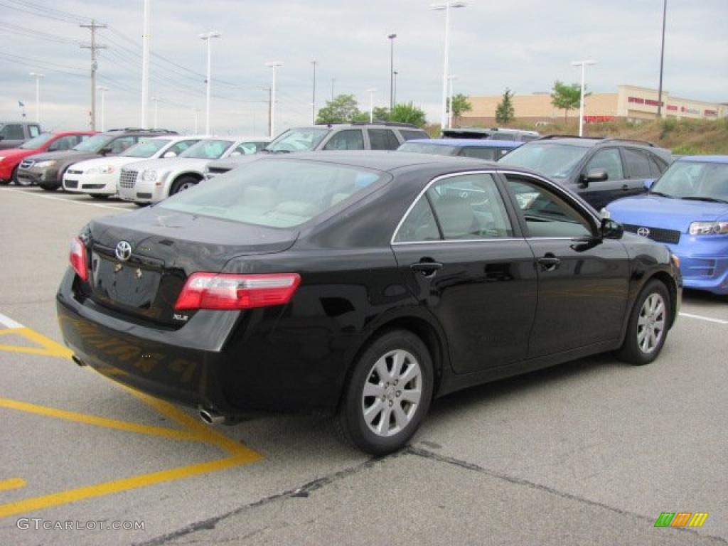 2008 Camry XLE V6 - Black / Bisque photo #6