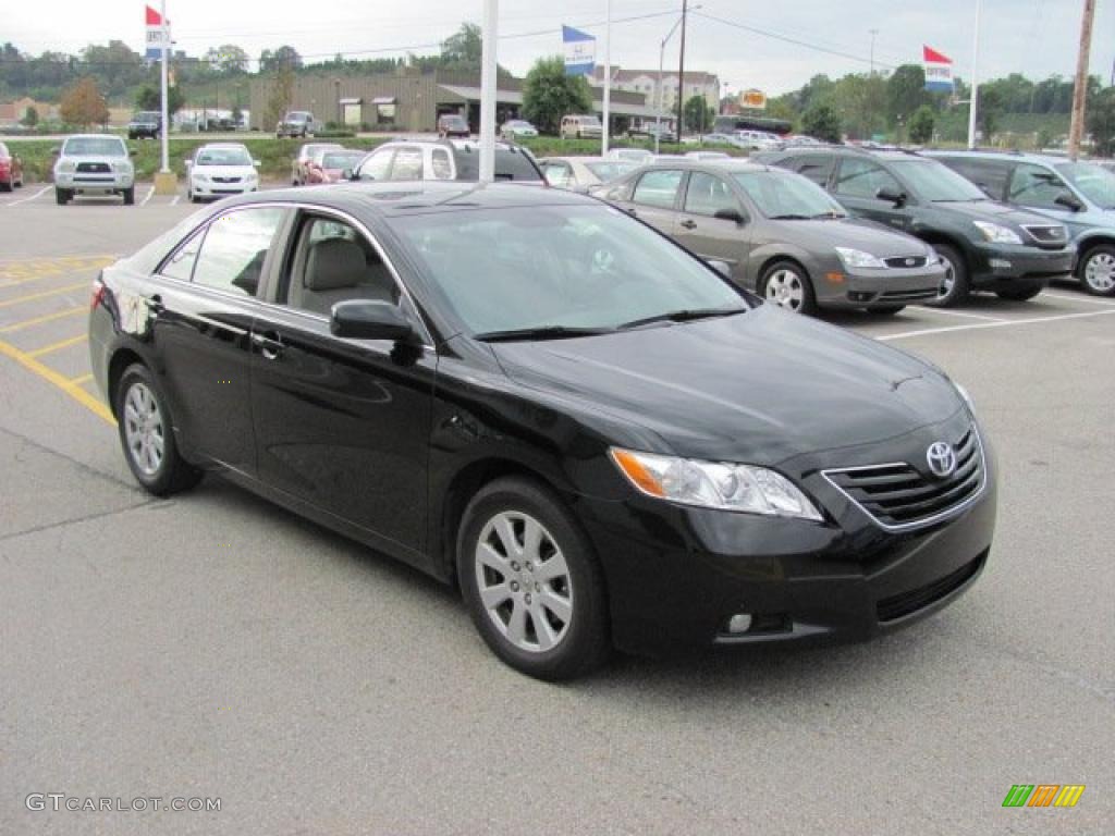 2008 Camry XLE V6 - Black / Bisque photo #8