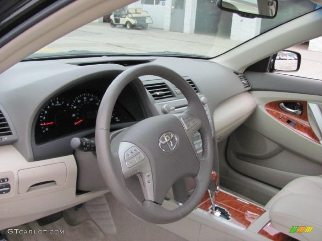 2008 Camry XLE V6 - Black / Bisque photo #11