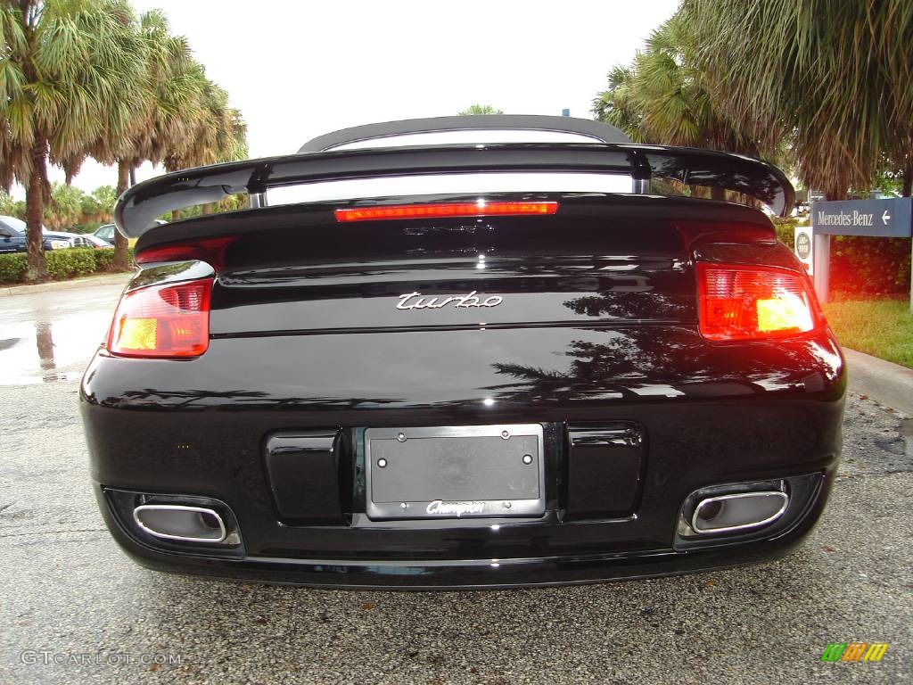 2008 911 Turbo Cabriolet - Black / Black photo #5